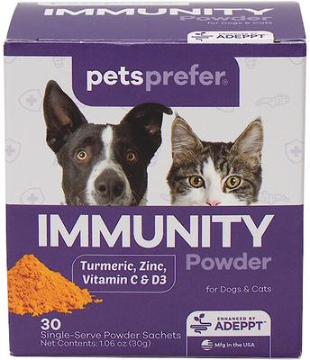 Show full view: PetsPrefer Immunity Support Chicken Flavor Powder Cat & Dog Supplement, 30-gram bottle slide 1 of 8