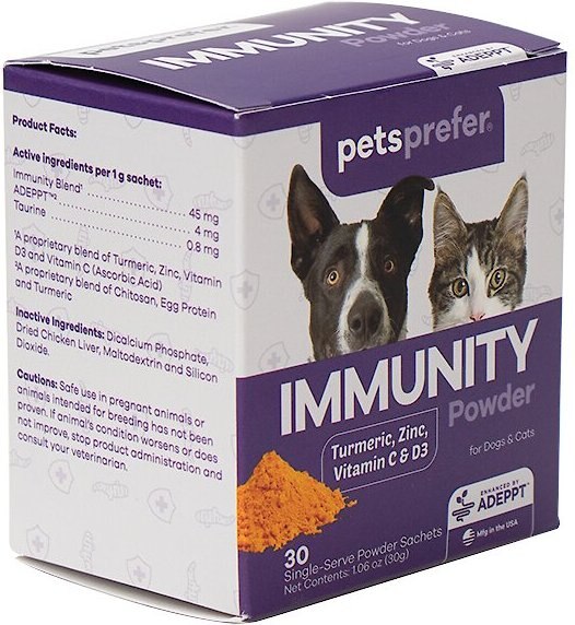PetsPrefer Immunity Support Chicken Flavor Powder Cat & Dog Supplement, 30-gram bottle