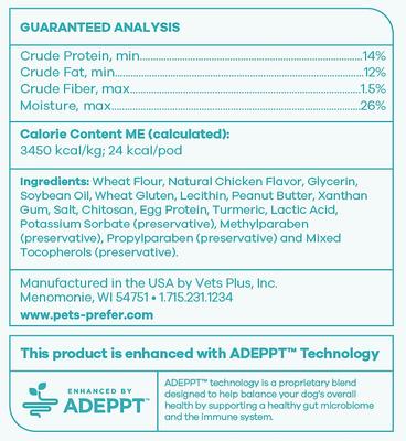 Show full view: PetsPrefer Pro Pill Pods Large Peanut Butter Chicken Flavor Soft Chew Dog Treats, 30 count slide 3 of 5