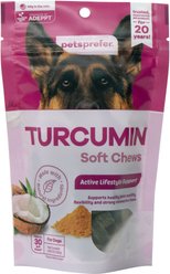 PetsPrefer TurCumin Immune Support Pork Flavor Soft Chew Dog Supplement, 30 count