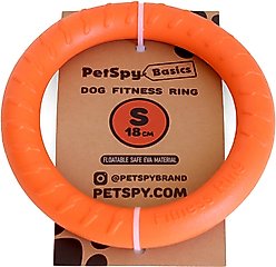 PetSpy Fitness Ring Dog Toy, Orange, Small, 1 count
