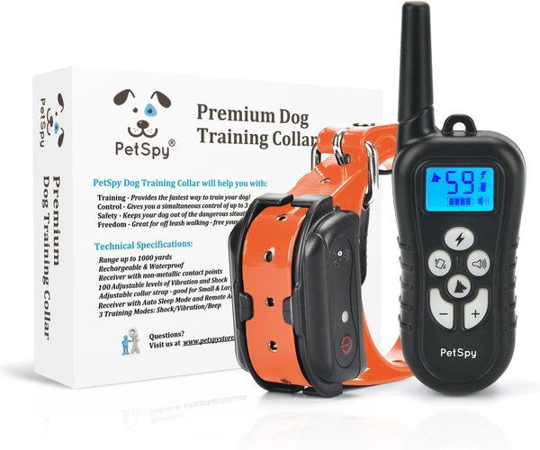 Show full view: PetSpy M919 Premium 1/2 Mile Range Remote Dog Training Collar, 1 collar slide 1 of 12
