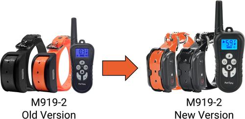 Show full view: PetSpy M919 Premium 1/2 Mile Range Remote Dog Training Collar, 2 collars slide 2 of 12