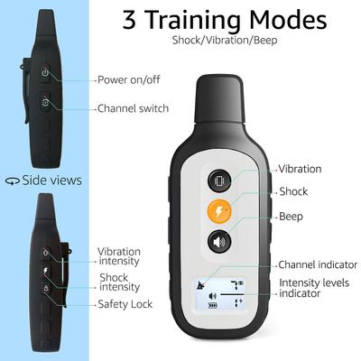 Show full view: PetSpy XPro-3 1/2 Mile Waterproof Remote Dog Training Collar, 3 count slide 4 of 7