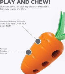 Petstages Carrot Treat-Dispensing Interactive Dog Toy, Orange slide 2 of 7