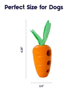 Show full view: Petstages Carrot Treat-Dispensing Interactive Dog Toy, Orange slide 5 of 8