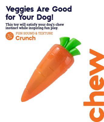 Show full view: Petstages Crunch Veggie Carrot Tough Dog Chew Toy slide 2 of 8