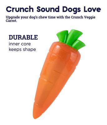 Show full view: Petstages Crunch Veggie Carrot Tough Dog Chew Toy slide 4 of 8