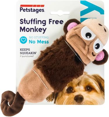 Show full view: Petstages Monkey Stuffing-Free Squeaky Dog Plush Toy slide 6 of 9