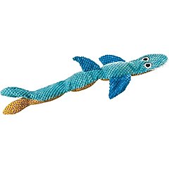 Petstages Stuffing-Free Floppy Shark Plush Dog Toy, Large, Blue, Large