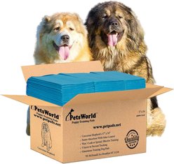 PetsWorld 3X-Large Dog Training & Potty Pads, 37 x 54-in, Unscented, 100 count