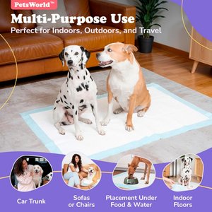 PetsWorld 3X-Large Dog Training & Potty Pads, 37 x 54-in, Unscented, 25 count