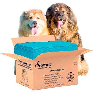 PetsWorld 3X-Large Dog Training & Potty Pads, 37 x 54-in, Unscented, 50 count
