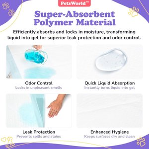 PetsWorld 3X-Large Dog Training & Potty Pads, 37 x 54-in, Unscented, 50 count