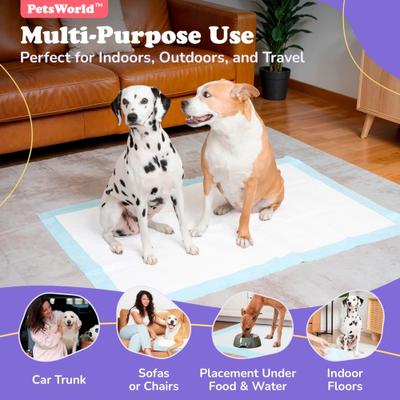 Show full view: PetsWorld 3X-Large Dog Training & Potty Pads, 37 x 54-in, Unscented, 50 count slide 7 of 9