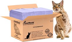 PetsWorld Unscented Cat Litter Pads for Litter Box Systems, 100 count