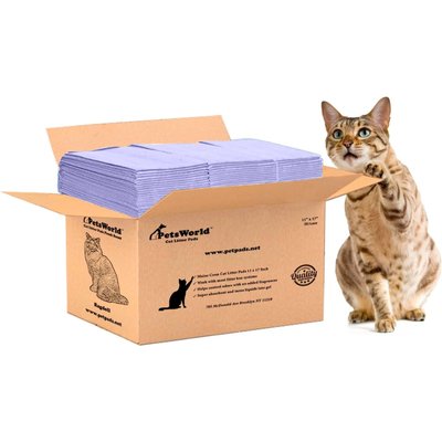 PetsWorld PetsWorld Unscented Cat Litter Pads for Litter Box Systems, 50 count