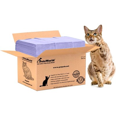 PetsWorld PetsWorld Fresh Scented Cat Litter Pads for Litter Box Systems, 100 count