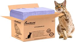PetsWorld Fresh Scented Cat Litter Pads for Litter Box Systems, 200 count
