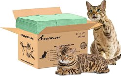 PetsWorld Litter Box Systems Multi-Cat Litter Pads, Unscented, 25 count