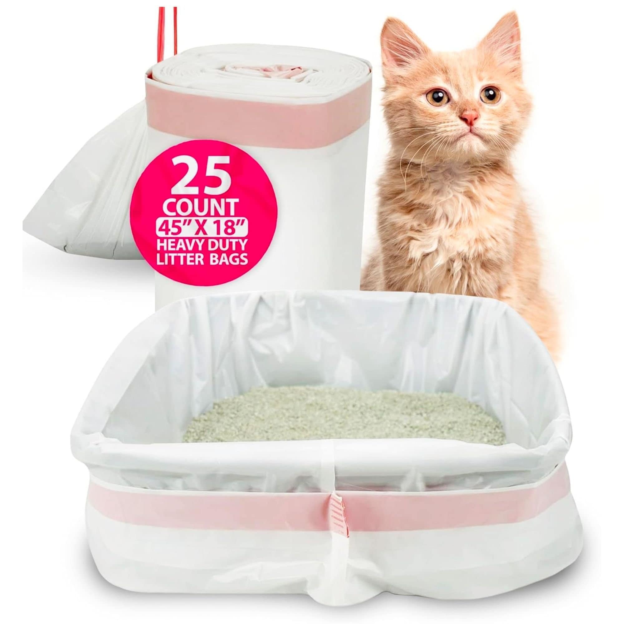Petsworld Cat Litter Box Liners, Jumbo: 45 X 18-in, 25 Count