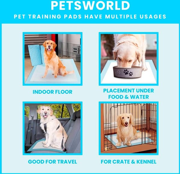 PetsWorld Economy Value Puppy Training & Potty Pads, Unscented