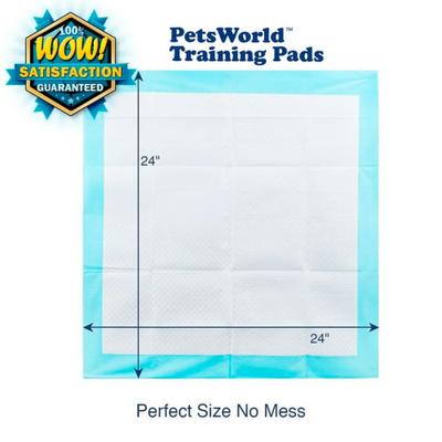 Show full view: PetsWorld Puppy Potty Pads, Small: 24x24-in, 400 count, Unscented slide 2 of 4