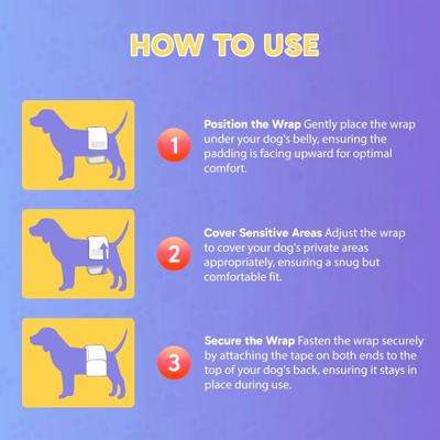 Show full view: PetsWorld Super Absorbent Comfort Fit Disposable Male Dog Wraps, 100 count, Small: 10.5 to 16-in slide 5 of 7