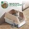 Show in main carousel: Petterm Stainless Steel Cat Litter Box with Scoop & Mat, Khaki, 23.6 x 13.1 x 15.7-in slide 2 of 6