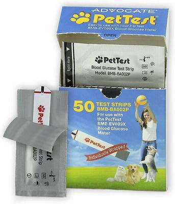 Show full view: PetTest Advocate Blood Glucose Dog & Cat Monitoring System & PetTest Advocate Blood Glucose Test Strips, 50 count slide 4 of 5