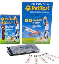 PetTest Advocate Twist Top Lancets, 50 count & PetTest Advocate Blood Glucose Test Strips, 50 count