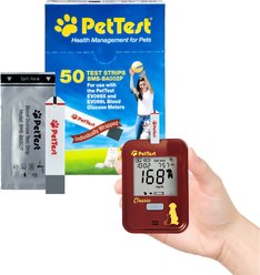 PetTest Blood Glucose Test Strips for Dogs & Cats, 50 strips