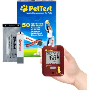 PetTest Blood Glucose Test Strips for Dogs & Cats, 50 strips
