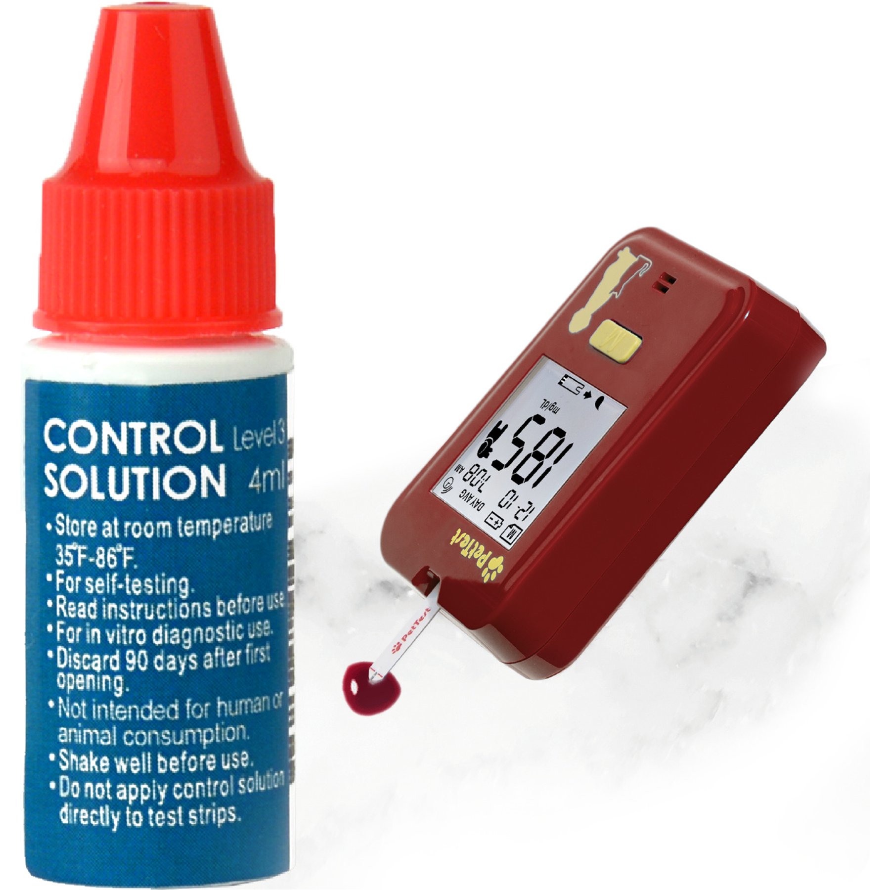PetTest Control Solution for Dogs & Cats, 4-mL bottle