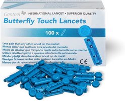 PetTest Genteel Butterfly Touch Dog & Cat Lancets, 100 count