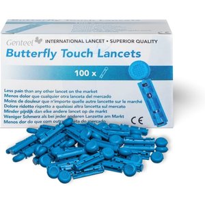 PetTest Genteel Butterfly Touch Dog & Cat Lancets, 100 count