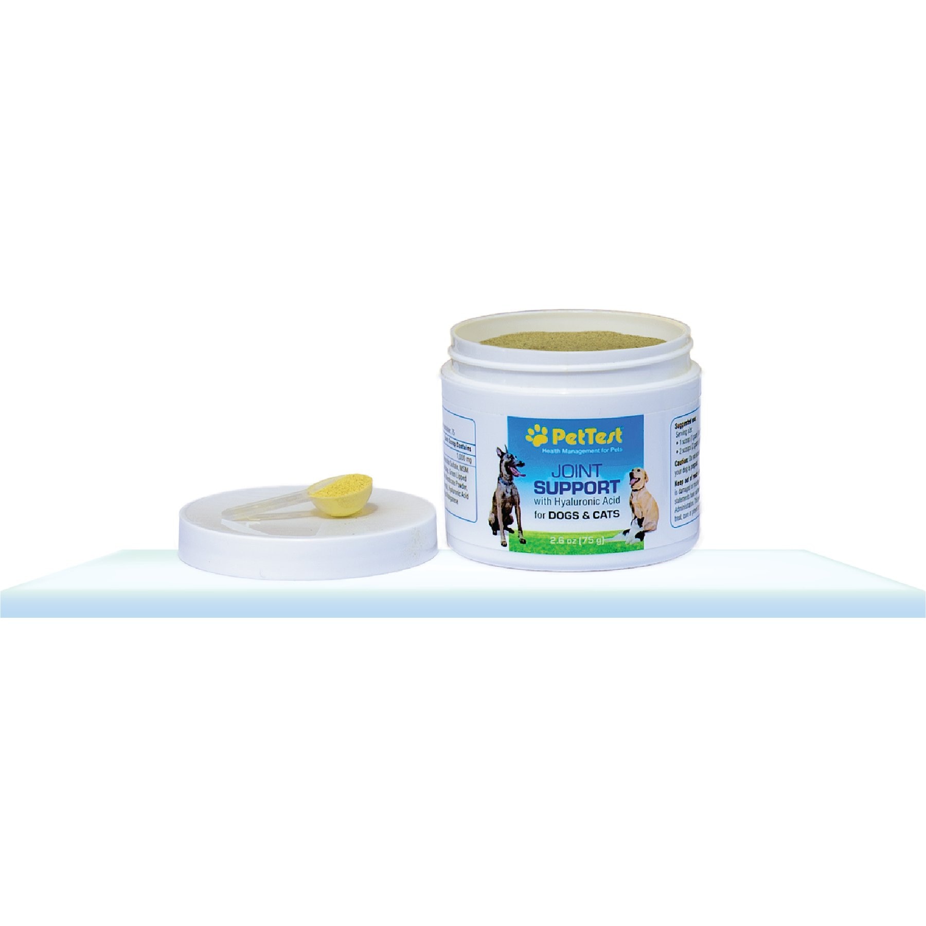 PetTest Joint Support Powder Supplement for Dogs & Cats, 2.6-oz tub