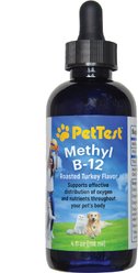PetTest Methyl B-12 Roasted Turkey Flavor Cat & Dog Oral Treatment Supplements, 4-fl oz bottle