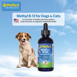 PetTest Methyl B-12 Roasted Turkey Flavor Cat & Dog Oral Treatment Supplements, 4-fl oz bottle slide 2 of 6