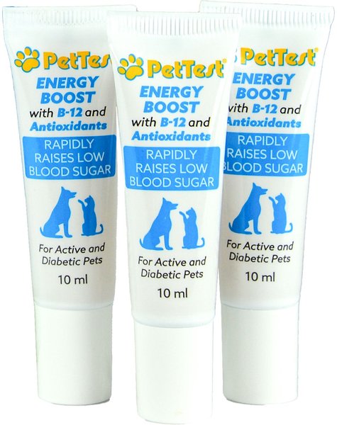 PetTest New Energy Boost Diabetic with B12 & Antioxidants Glucose Control Solution for Dogs & Cats, 10-ml tube, 3 count