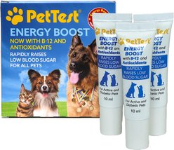 PetTest New Energy Boost Diabetic with B12 & Antioxidants Glucose Control Solution for Dogs & Cats, 10-ml tube, 3 count