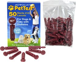 PetTest Twist Top Lancets, 50 count