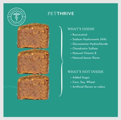 Show full view: Petthrive Soft Chews with Resveratrol for Dogs 60-lb or Greater, 18-oz bag slide 5 of 6