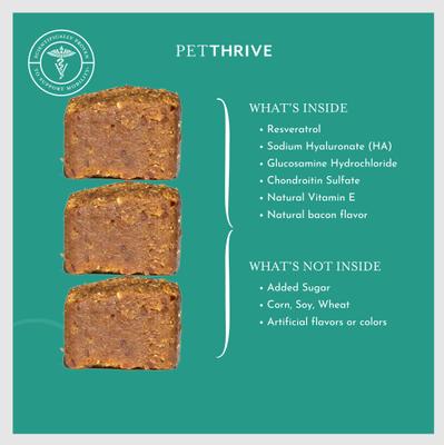 Show full view: Petthrive Soft Chews with Resveratrol for Dogs Under 60-lb, 12-oz bag slide 5 of 6