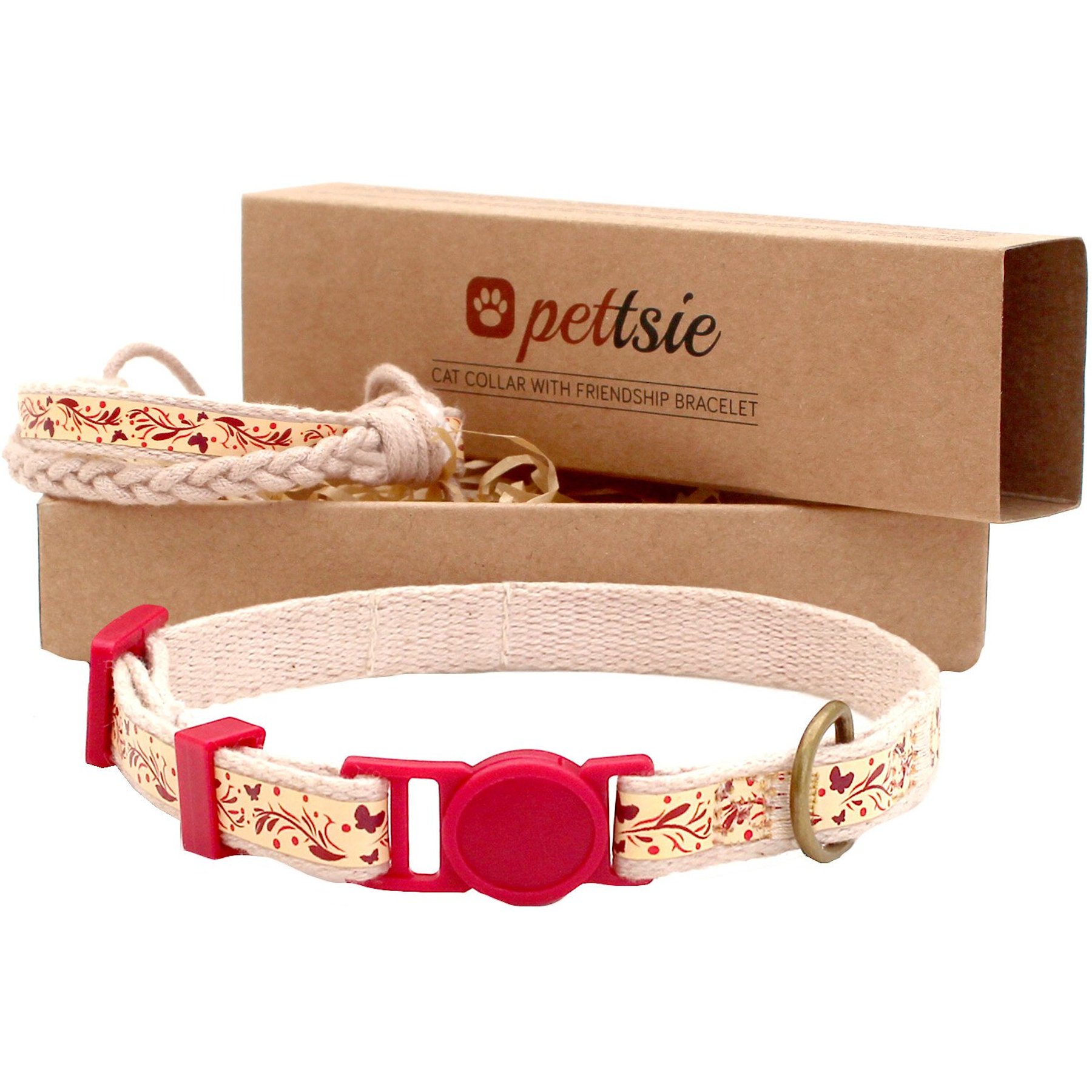 Pettsie Cat Collar, 7.5-in, Red