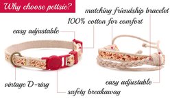 Pettsie Cat Collar, 7.5-in, Red slide 2 of 6