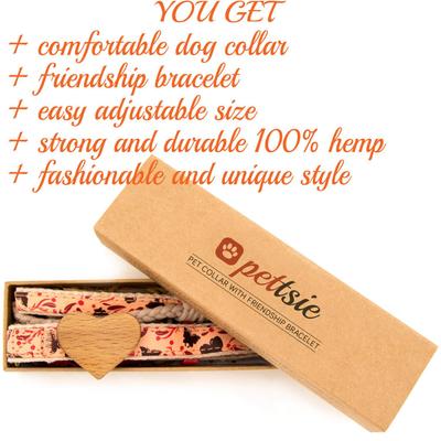 Show full view: Pettsie Heart Dog Collar, Red, Medium slide 6 of 7