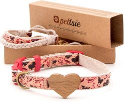 Pettsie Heart Standard Dog Collar, Red, Small