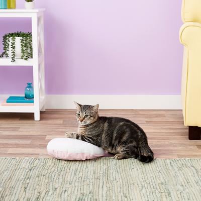 Show full view: PetZu Heartbeat Dog Pillow, Pink/White slide 4 of 11