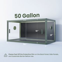 Phailozoo 50 Gallon Reptile Tank, Earthy Green slide 2 of 9